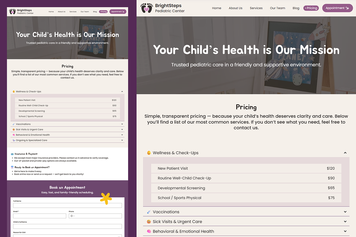 Kids Clinic - Wix Studio Website, a Wix Template by Kitteeh (Photo 4 of 11)