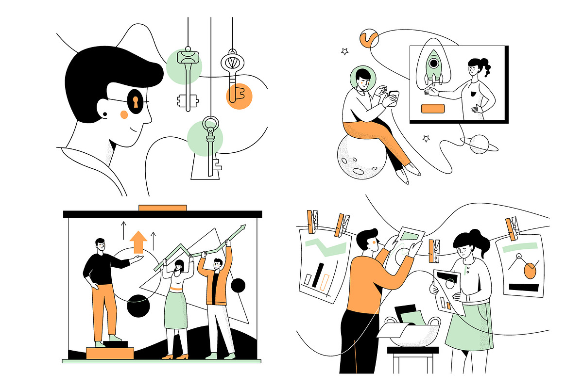 Line Character - Illustrations, a Templates & Theme by Boyko Pictures (Photo 13 of 13)