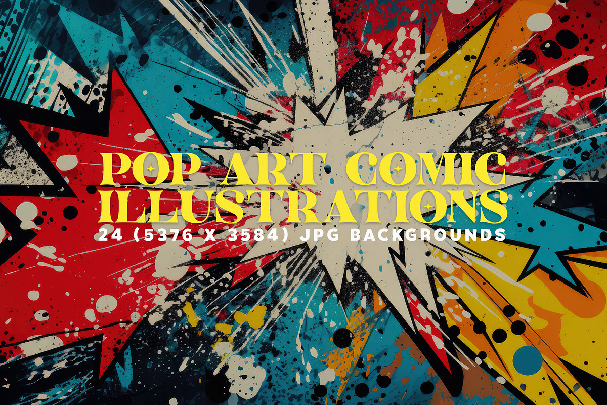 24 Pop Art Comic Backgrounds, a Background Graphic by HipFonts (Photo 1 of 7)