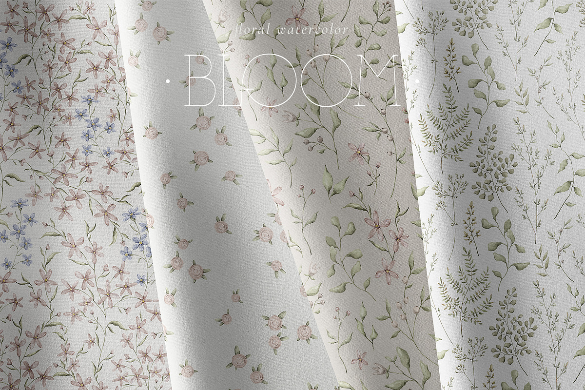 BLOOM Watercolor floral collection, a Decorative Illustration by Kreker Kate (Photo 8 of 9)