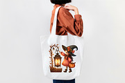 Whimsical Halloween Fall Girl Clipar, an Illustration by designcity5 (Thumbnail 4 of 5)