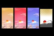 Mt.Fuji Japanese Style Background, an Illustration by Gallery House (Thumbnail 6 of 6)