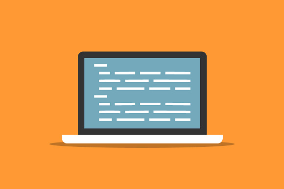 Laptop With Coding Icon