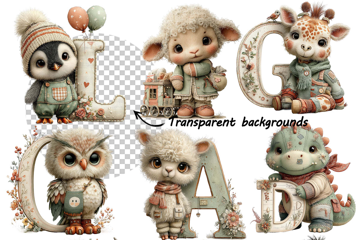 Whimsical Baby Alphabet Clipart, an Illustration by one-touch (Photo 8 of 10)
