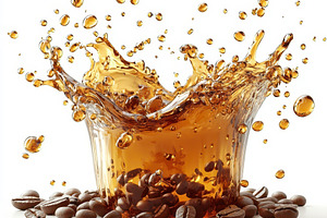 Coffee Splash Beans Beverage Brown E, a Food & Drink Photo by Pixeness Studio