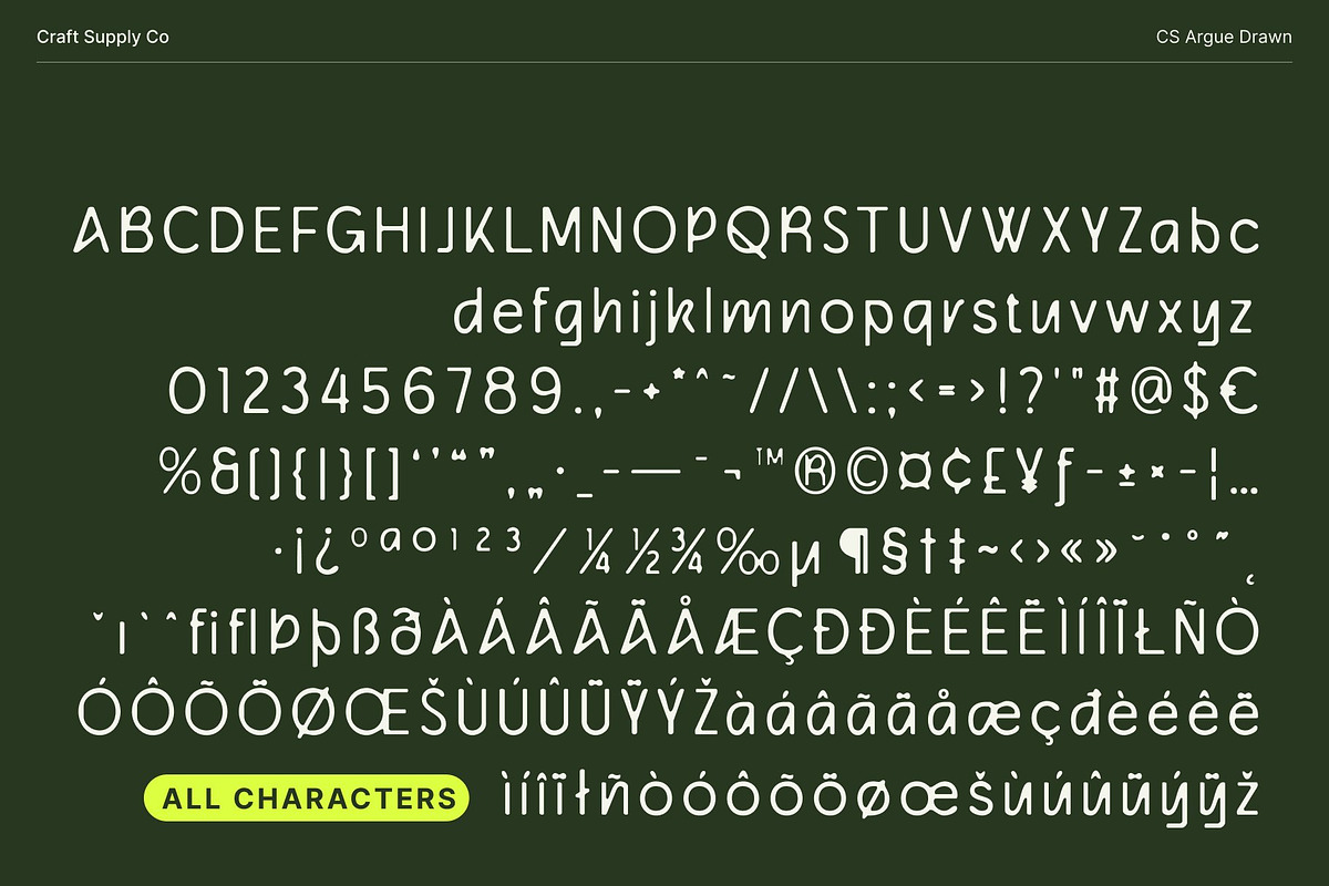 CS Argue Drawn, a Sans Serif Font by Craft Supply Co. (Photo 8 of 8)