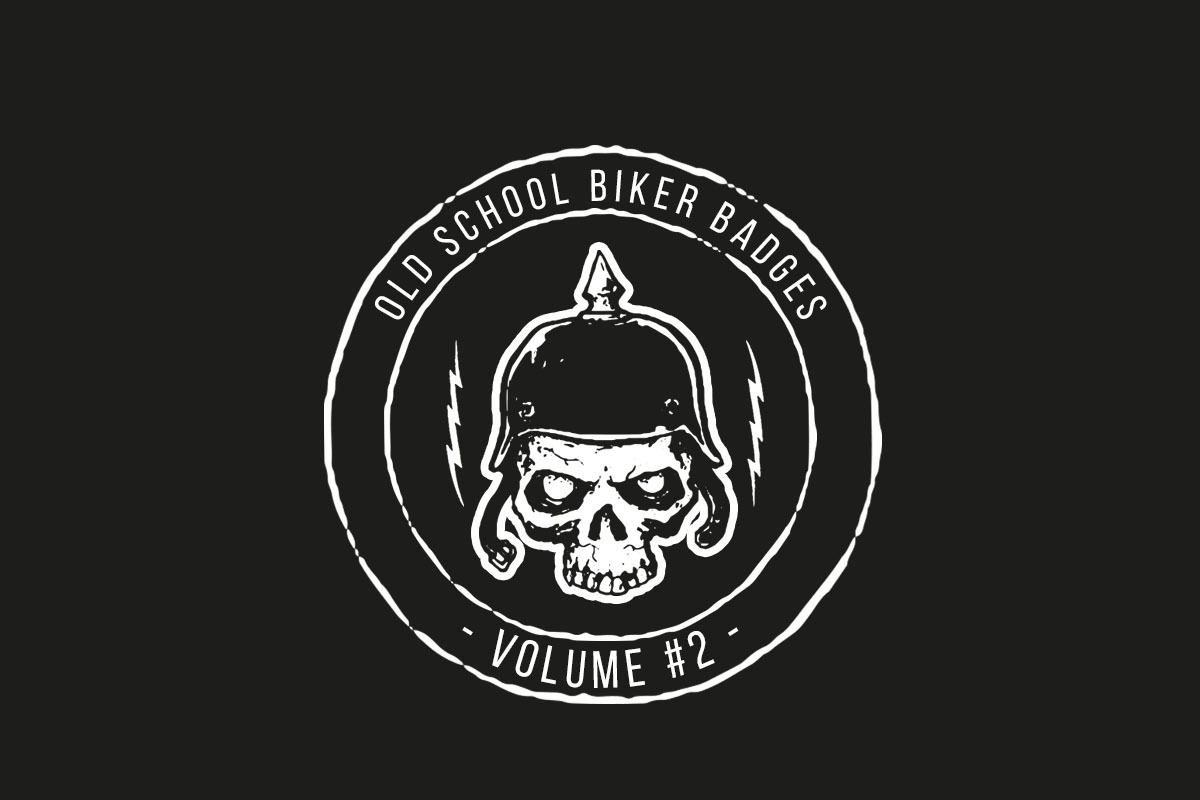 Old School Biker Badges - Vol 2, an Object Graphic by danielcomerci (Photo 1 of 4)