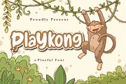 Playkong a Playful Font, a Handwritten Font by Bayuktx (Thumbnail 1 of 11)