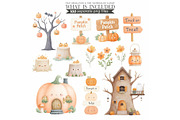 Watercolor Pumpkin Patch Animal, an Animal Illustration by CharmClipart (Thumbnail 9 of 10)