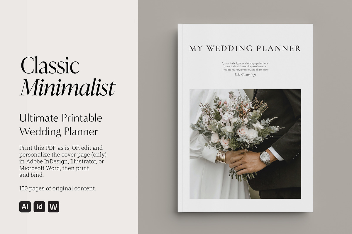 Classic Minimalist Wedding Planner, a Stationery Template by Studio Nellcote (Photo 1 of 8)