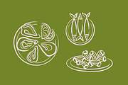 ITALIAN FOOD SET (16 ELEMENTS), a Food Illustration by Bonfloret Studio (Thumbnail 4 of 6)