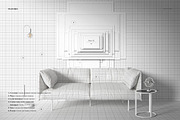 Leather Sofa Canvas Print Mockup, a Household Mockup by creatsy5 (Thumbnail 3 of 6)