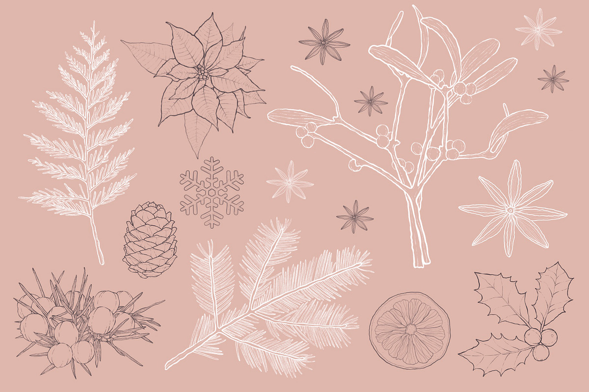 Christmas Procreate Brushes, a Brush Add-On by Little Nordic Atelier (Photo 5 of 5)