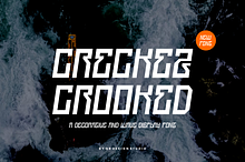 Creckez Crooked - Greek & Wave Font