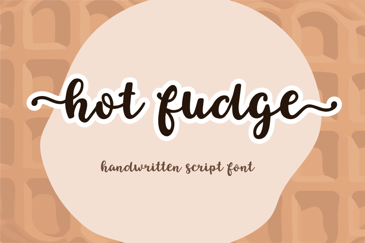Hot Fudge Handwritten Script Font, a Script Font by Kellie Jayne Studio (Photo 1 of 9)
