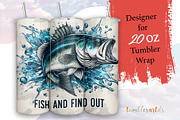 Fish And Find Out Tumbler Wrap, a Pattern Graphic by TumblerArtDS (Thumbnail 1 of 3)