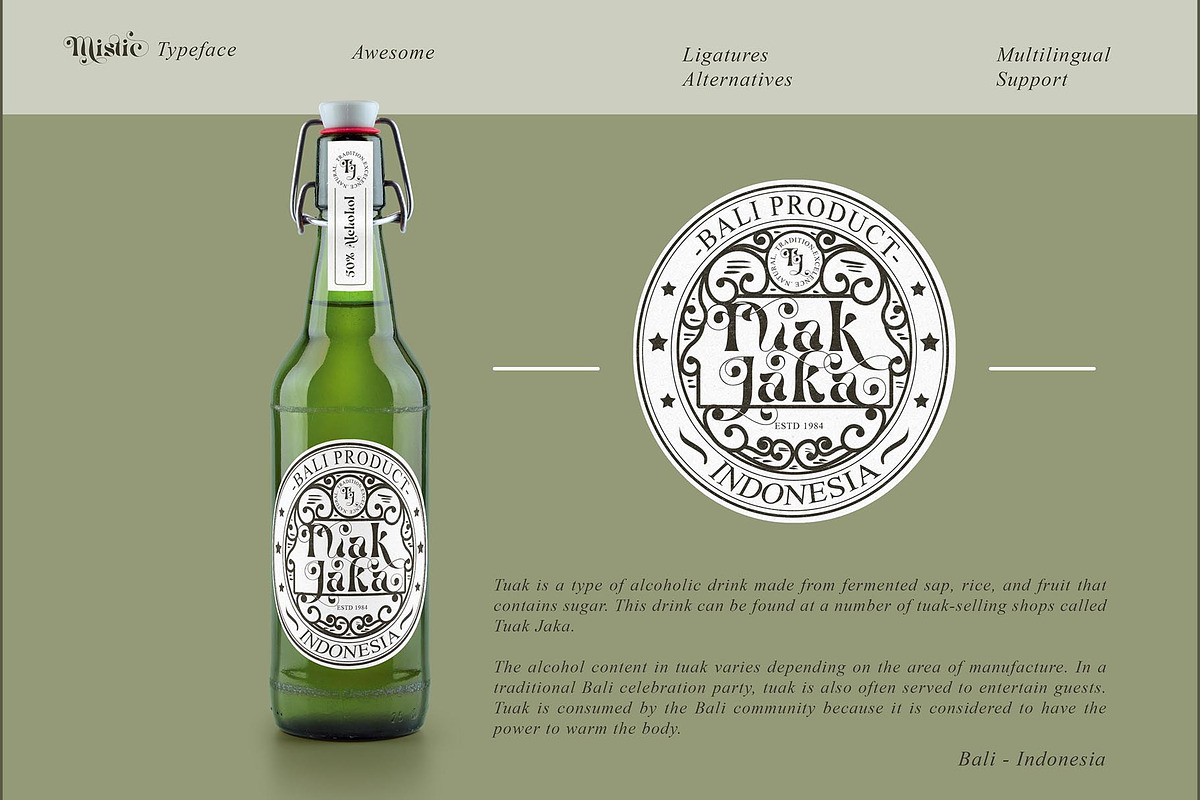 Mistic Typeface, a Serif Font by alit design (Photo 2 of 12)