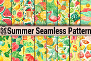 Summer Seamless Pattern, an Illustration by SVGArt (Thumbnail 1 of 9)