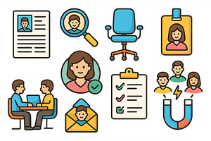 Recruiting team discussing, an Object Illustration by ZinetroN