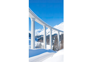 Modern bridge soars over alpine, a Nature Photo by Lermont51