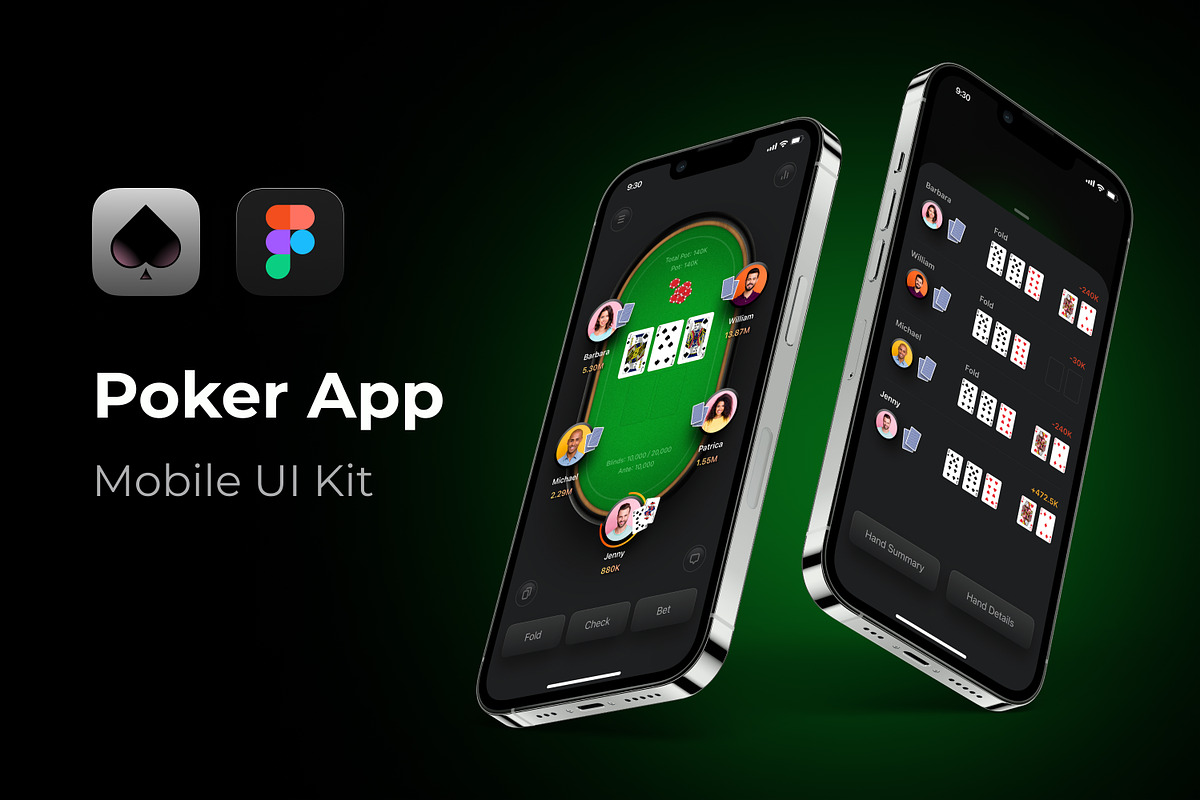 UI Kit for Poker App | online poker design, online poker ux, poker ...
