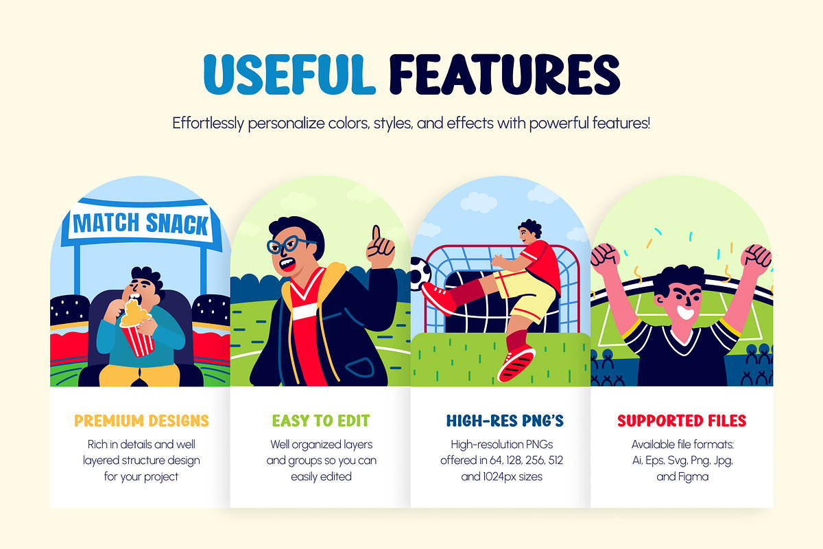 Football and Soccer Stickers, an Emoji Icon by Creative Stall (Photo 2 of 8)