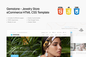Gemstone – Jewellery Store HTML CSS, a HTML Template by TemplatesJungle
