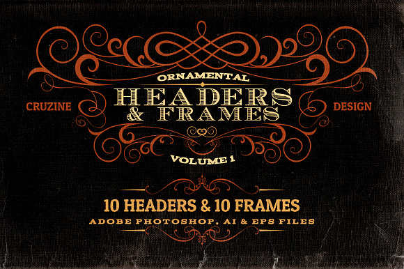Ornamental Headers & Frames v.1 preview 6