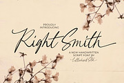 Right Smith Wedding Script, a Script Font by Letterhend Studio (Thumbnail 1 of 9)