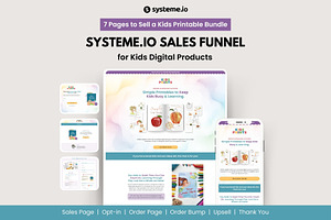 Kids Systeme Sales Funnel Template, a Landing Page Template by Hayley's Digital Hub