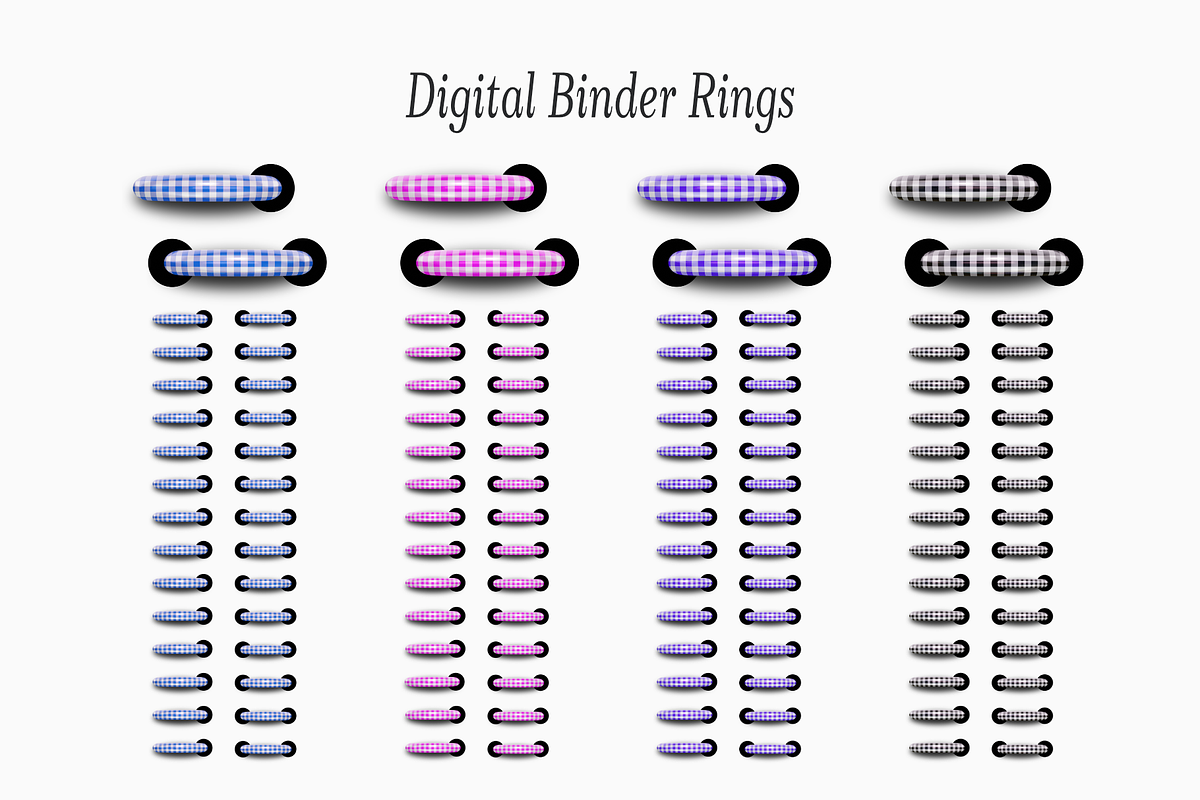Checkered Digital Binder Rings, an Object Graphic by 3PointsCreative (Photo 3 of 6)