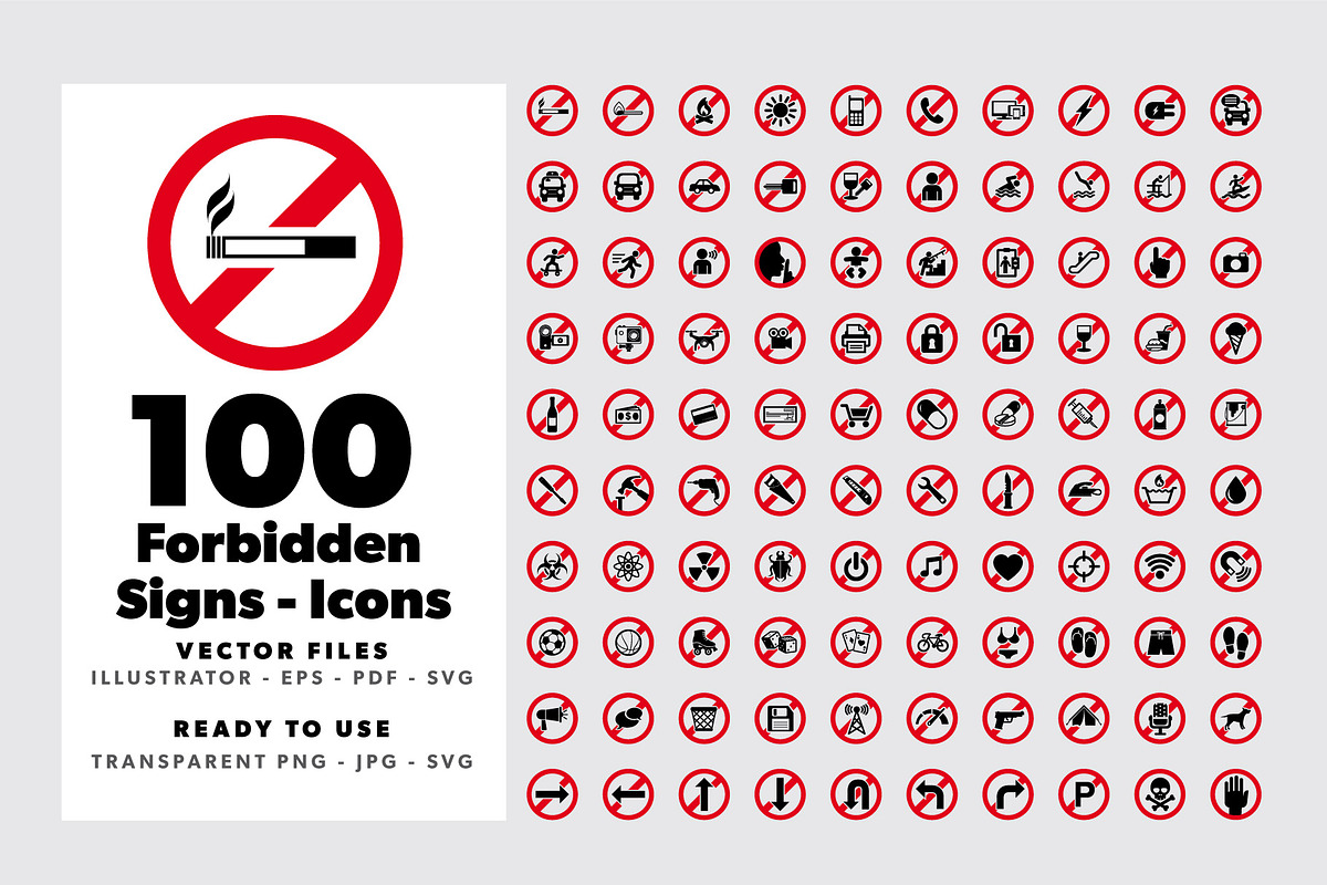 100 Forbidden Signs - Icons, an Icon by doghead (Photo 1 of 6)