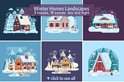Winter Cozy House Collection, an Illustration by Alex Krugli (Thumbnail 2 of 11)