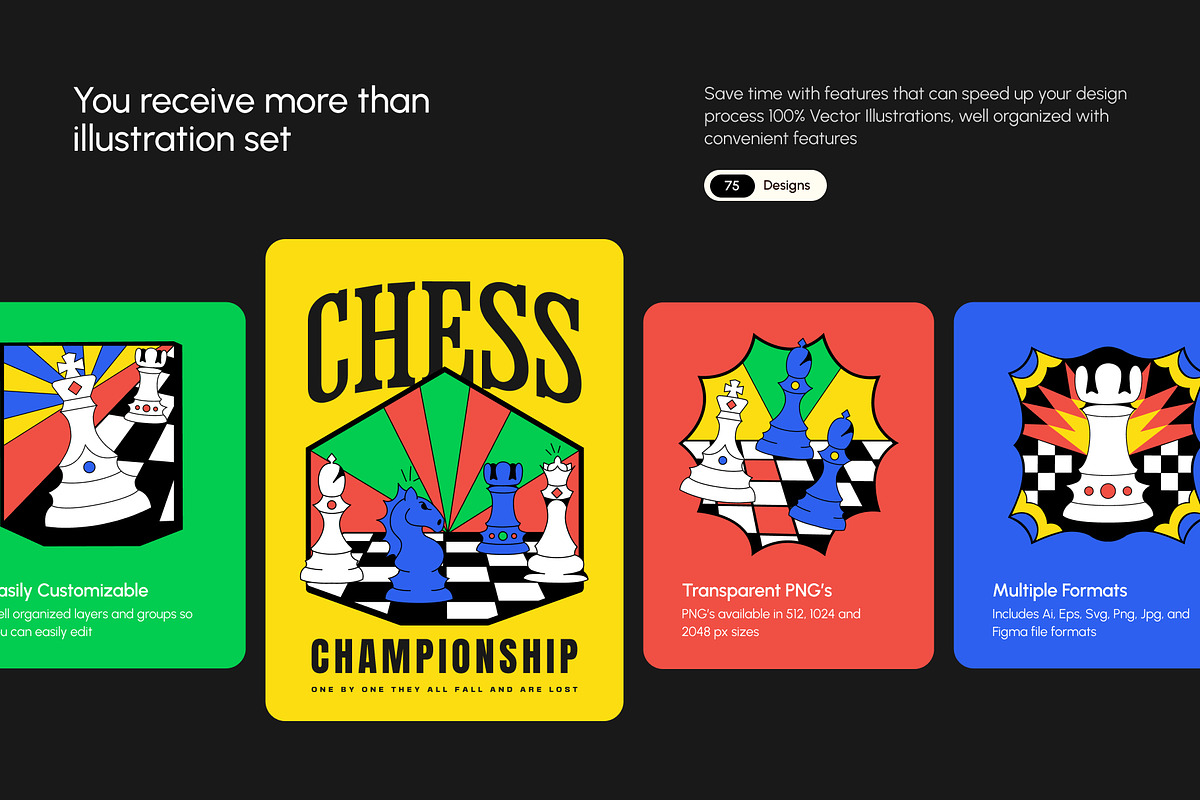 75 Chess Flat Illustrations, a Sport Illustration by Brickclay (Photo 2 of 10)