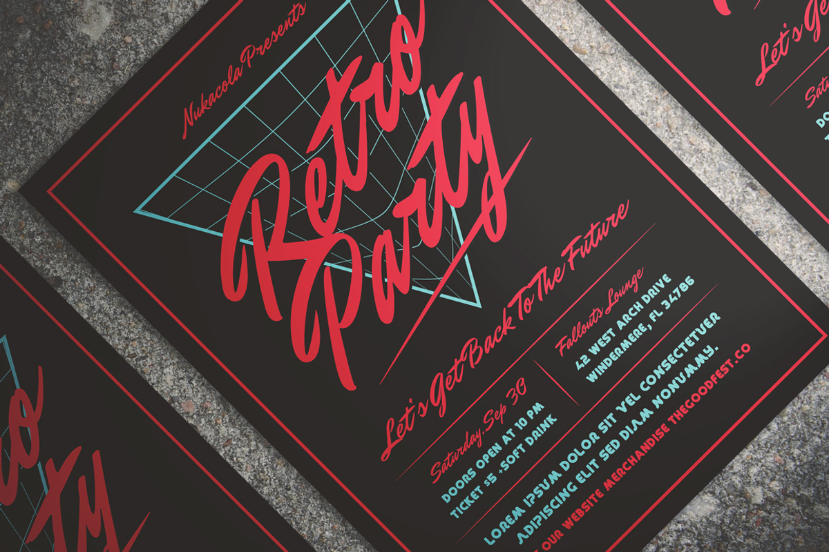 80's Music Flyer, a Flyer Template by The Good Store (Photo 2 of 3)