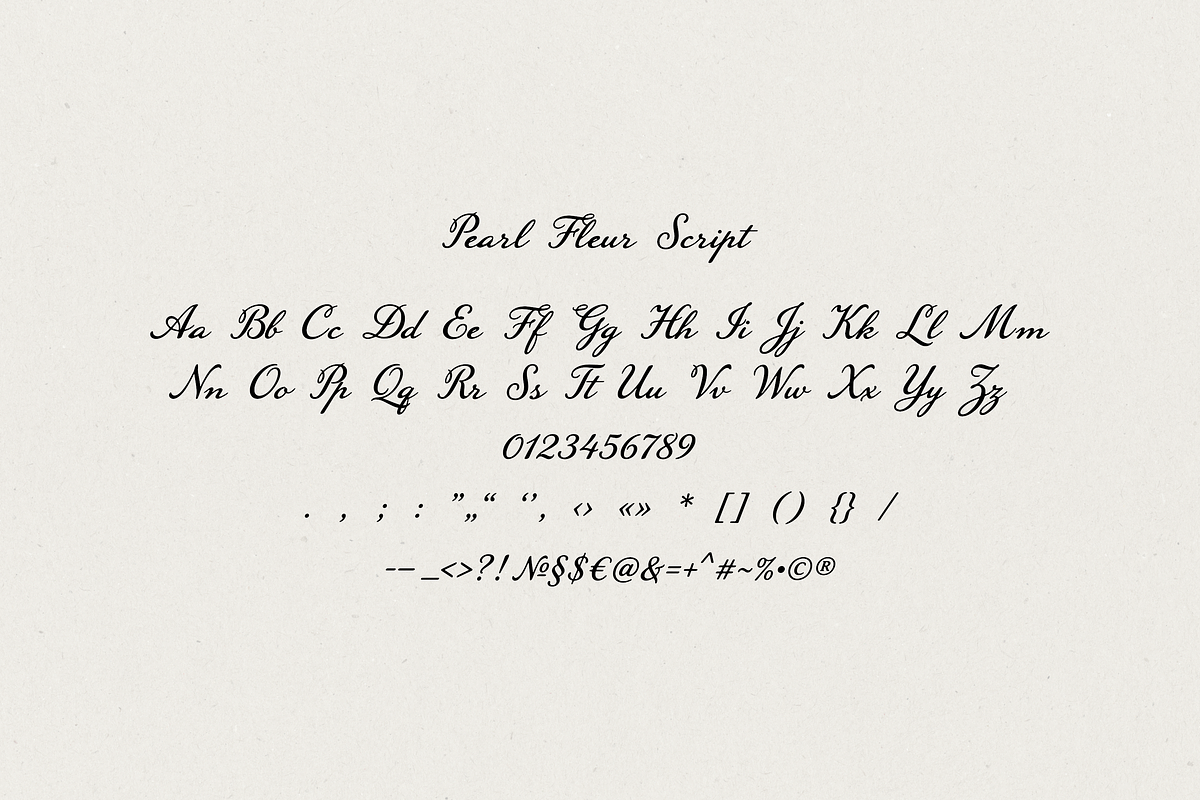 Pearl Fleur – Elegant Script Font, a Script Font by gafaroff studio (Photo 7 of 7)