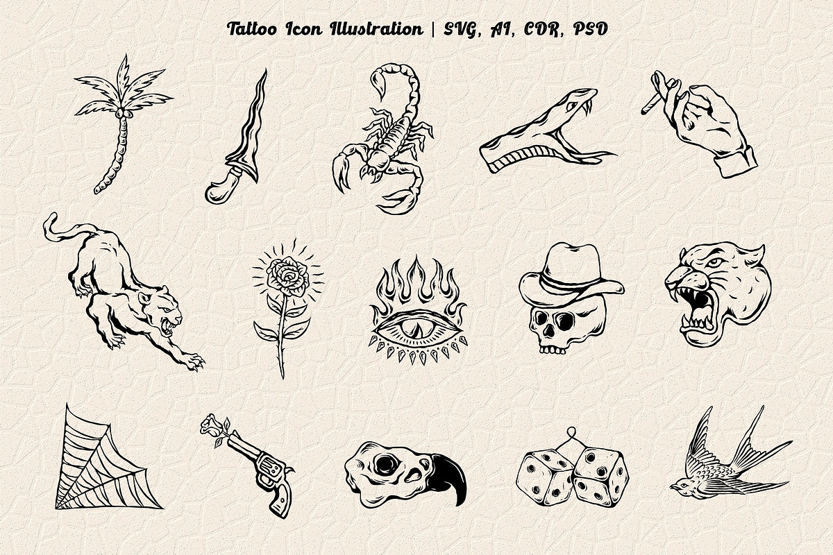 Tattoo icon illustration, an Illustration by Ben studio (Photo 1 of 4)