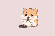 Hamster Eating Cartoon, an Animal Illustration by Artpon Illustration (Thumbnail 3 of 3)