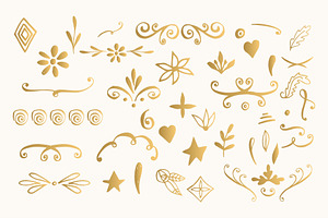 400 Golden Designs Eps & Png