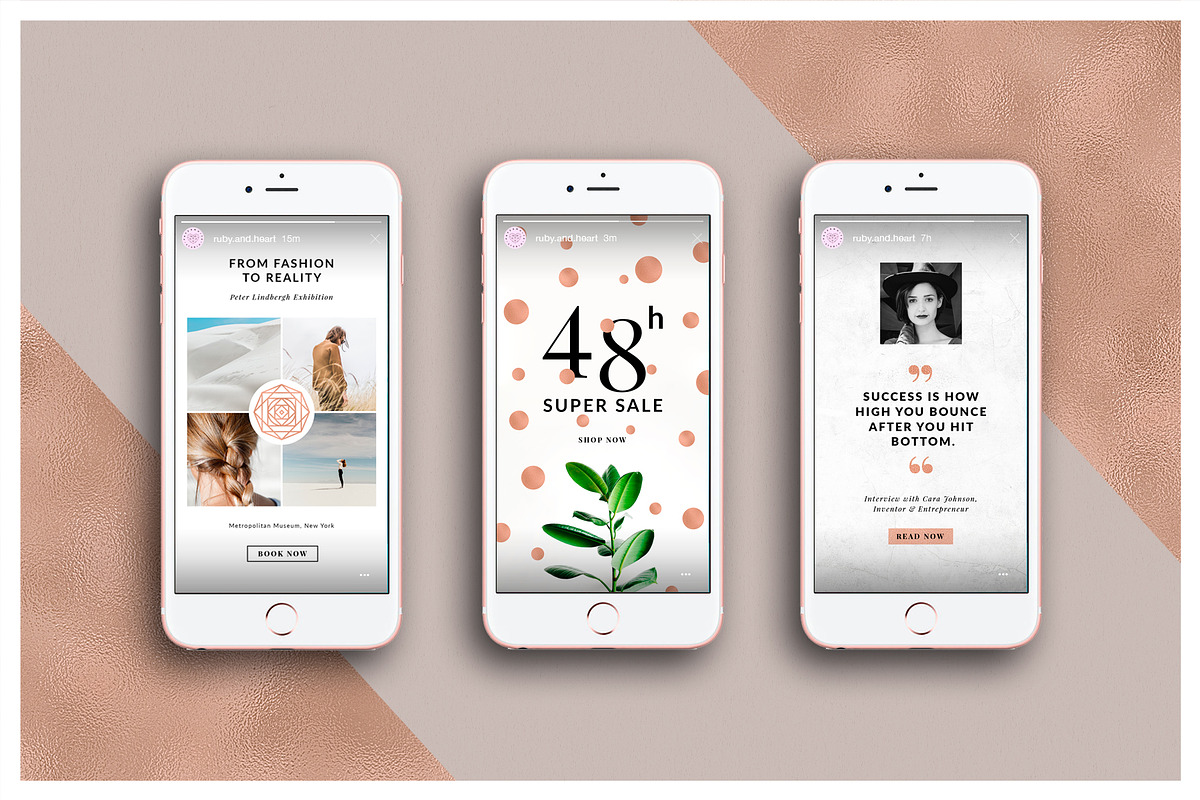 ANIMATED Copper Instagram Stories, a Social Media Template by Ruby&Heart Studio (Photo 3 of 9)