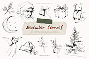 December Stories, a Seasonal Illustration by PeDe Designs (Thumbnail 1 of 13)