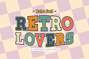 Retro Lovers - Retro Display Font, a Slab Serif Font by KiddoGlyphs Studio (Thumbnail 1 of 3)