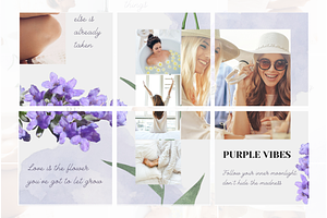 Lavender Instagram Puzzle Template