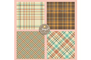 Retro Vintage Plaids Digital Papers, a Pattern Graphic by JennyL Designs (Thumbnail 3 of 4)