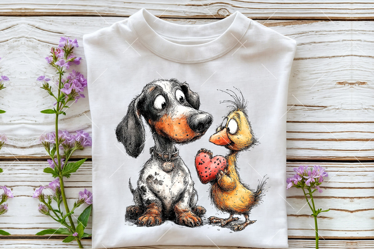Whimsical Valentine Dachshund Clipar, an Illustration by OK Design (Photo 5 of 6)