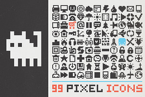 99 pixel art icons (set #1)