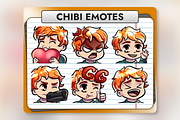 12 Red Hair Chibi Boy Twitch Emotes, an Illustration by Custom Fonts & Patterns (Thumbnail 1 of 12)