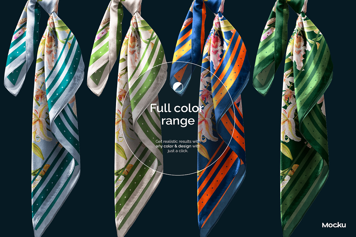 Silk Scarf Mockup - Studio series 03, an Apparel Mockup by Mocku (Photo 9 of 13)
