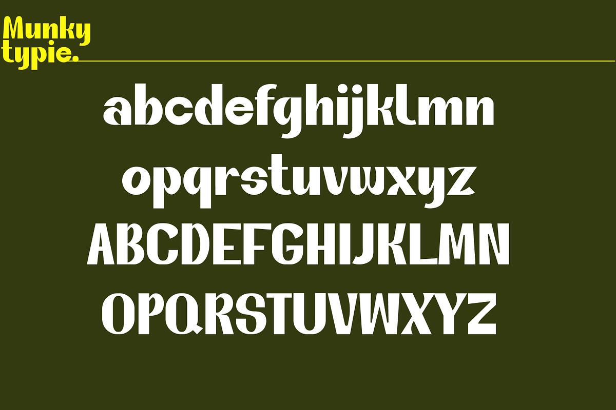 MunkyTypie - Modern Sans Serif Font, a Serif Font by Sanskertype Studio (Photo 5 of 9)