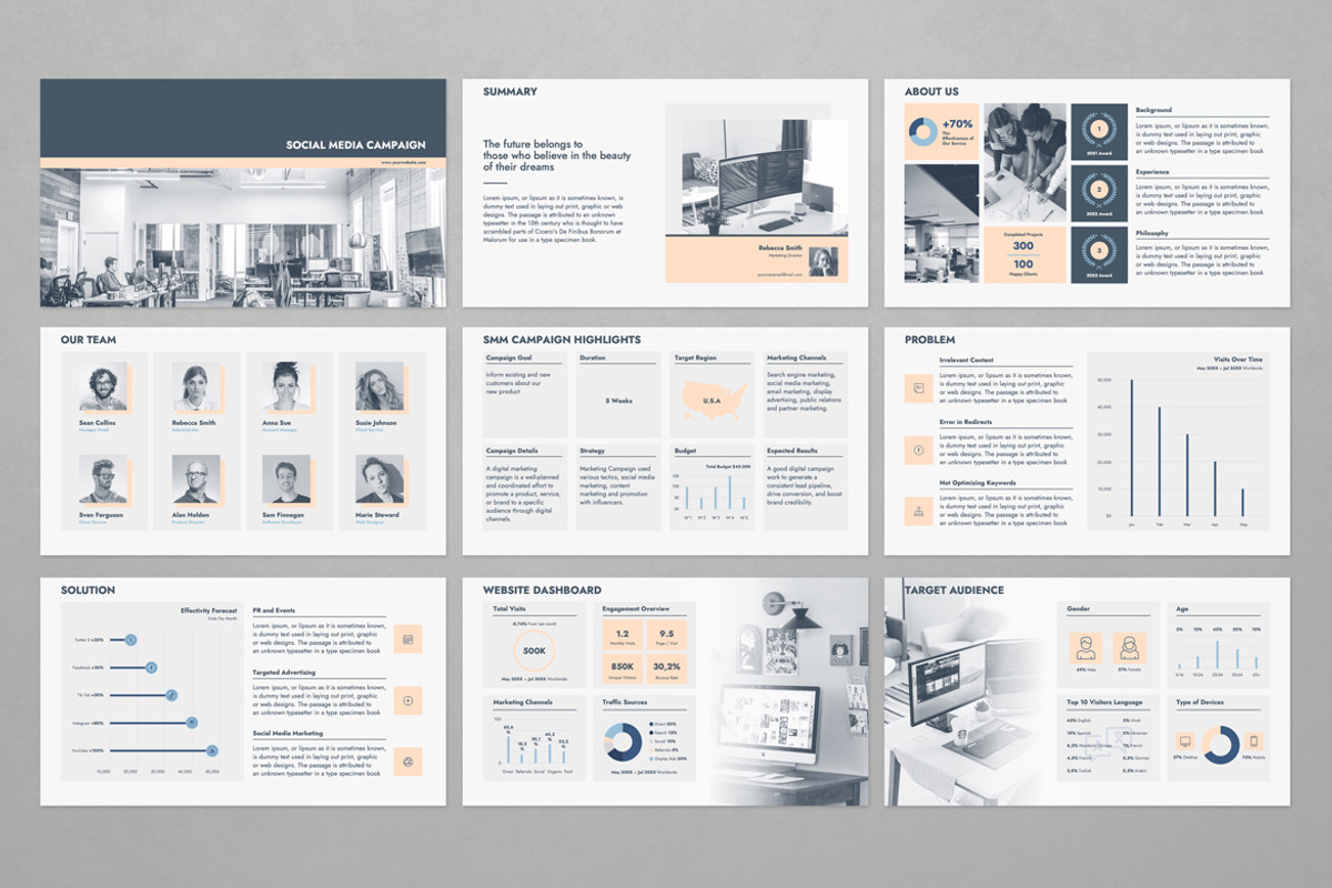 Social Media Campaign Presentation, a Presentation Template by JetzTemplates (Photo 2 of 4)